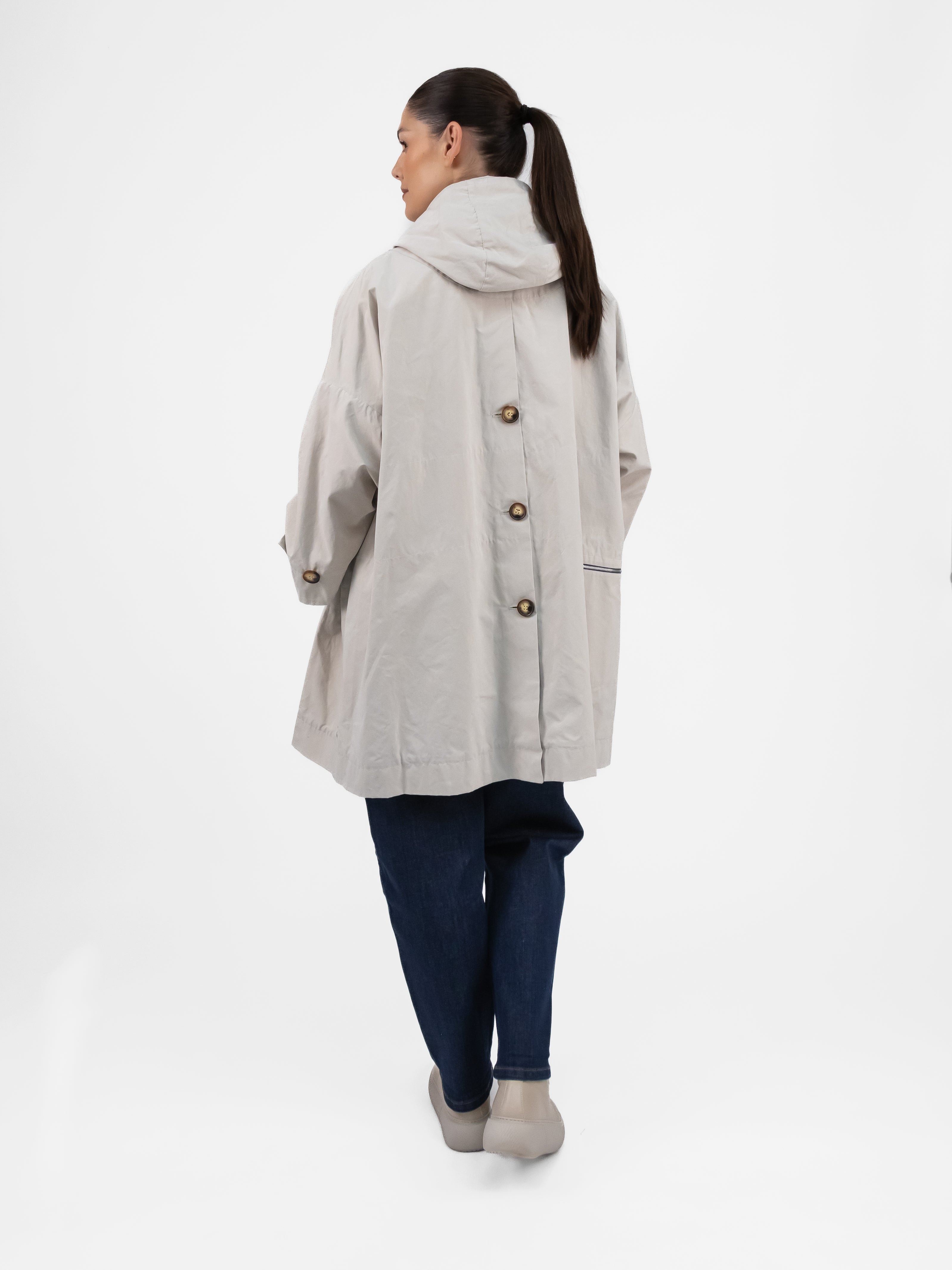 Prêt pour Partir Parkas Eva Cor Parka in Chalk