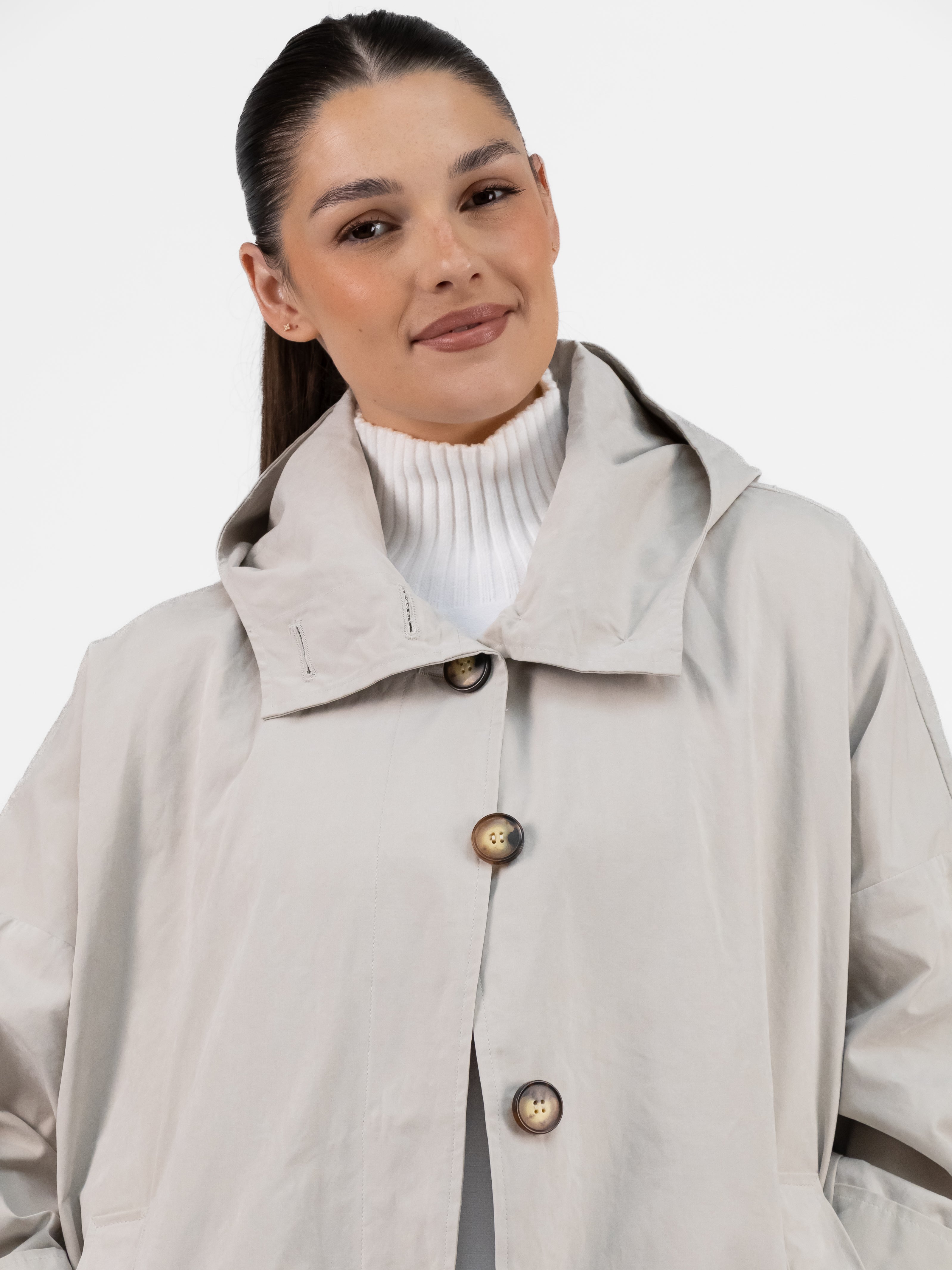 Prêt pour Partir Parkas Eva Cor Parka in Chalk