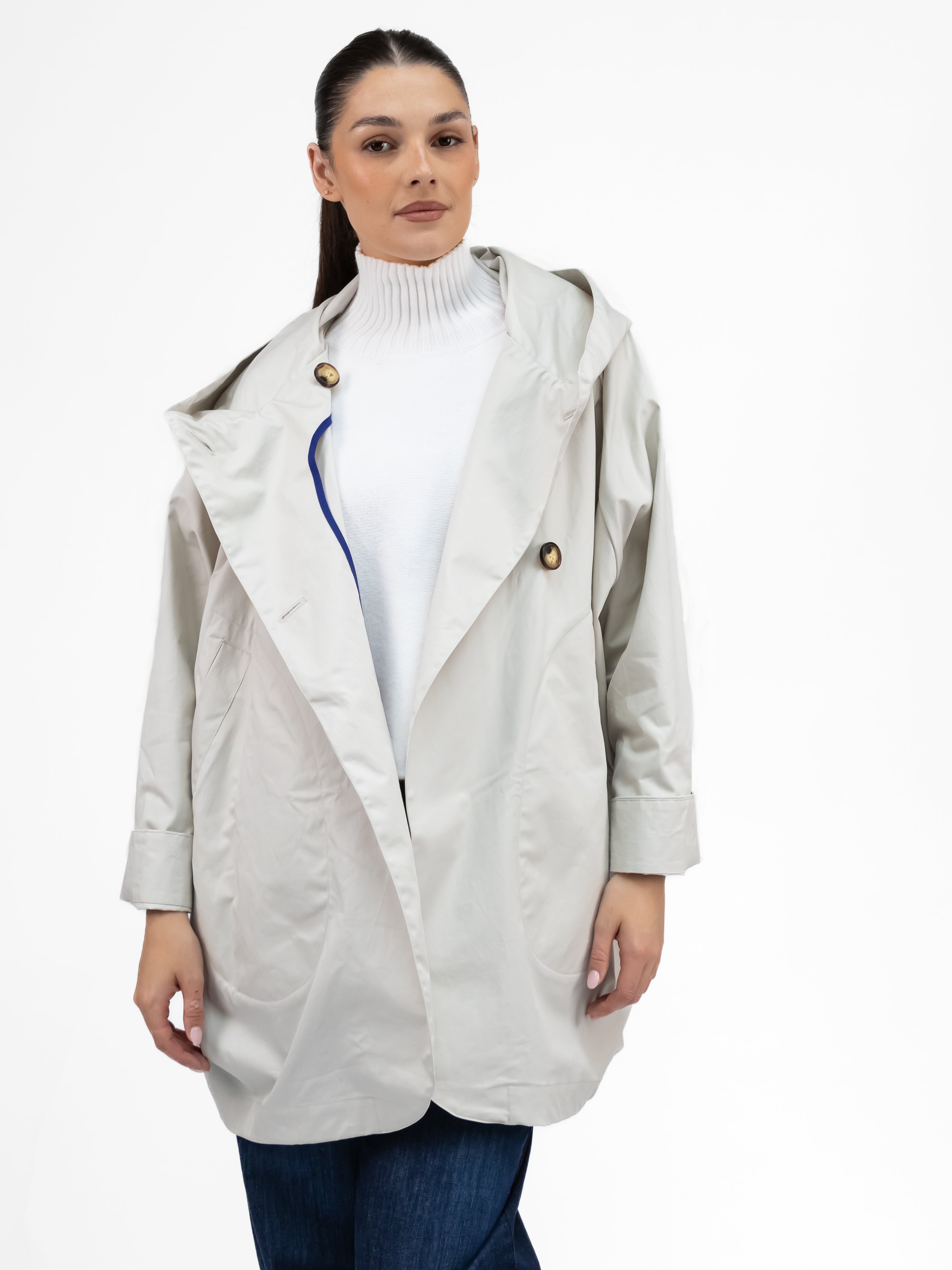 Prêt pour Partir Parkas Paola Cow Parka in Chalk