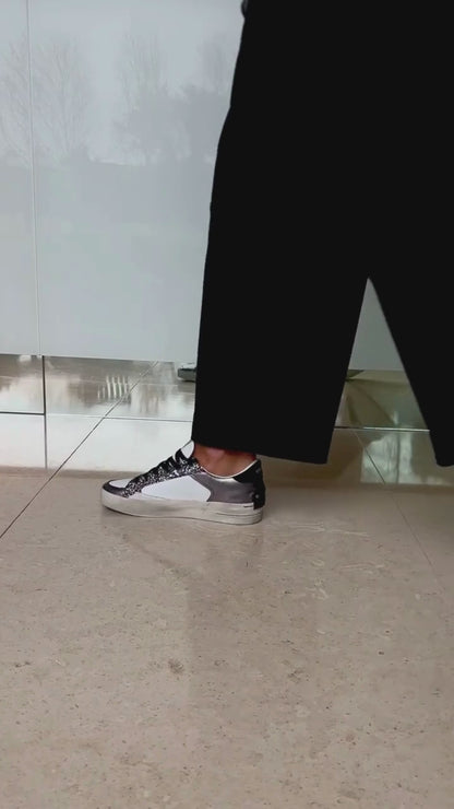 Deluxe Silver Glam Crime Sneakers