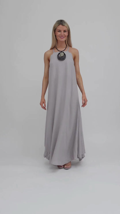 Palos Maxi Dress In Silver From Lotus Eaters
