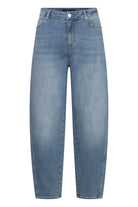 Raffaello Rossi Jeans Hanni 7/8 Authentic Stretch Denim in Grey Blue