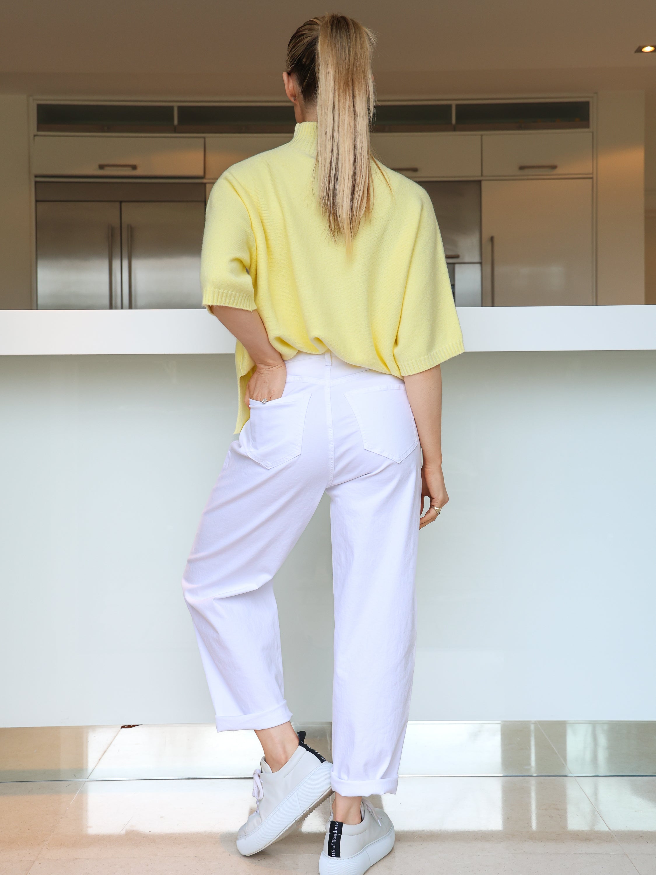 Raffaello Rossi Jeans Hanni 7/8 Coloured Denim in White