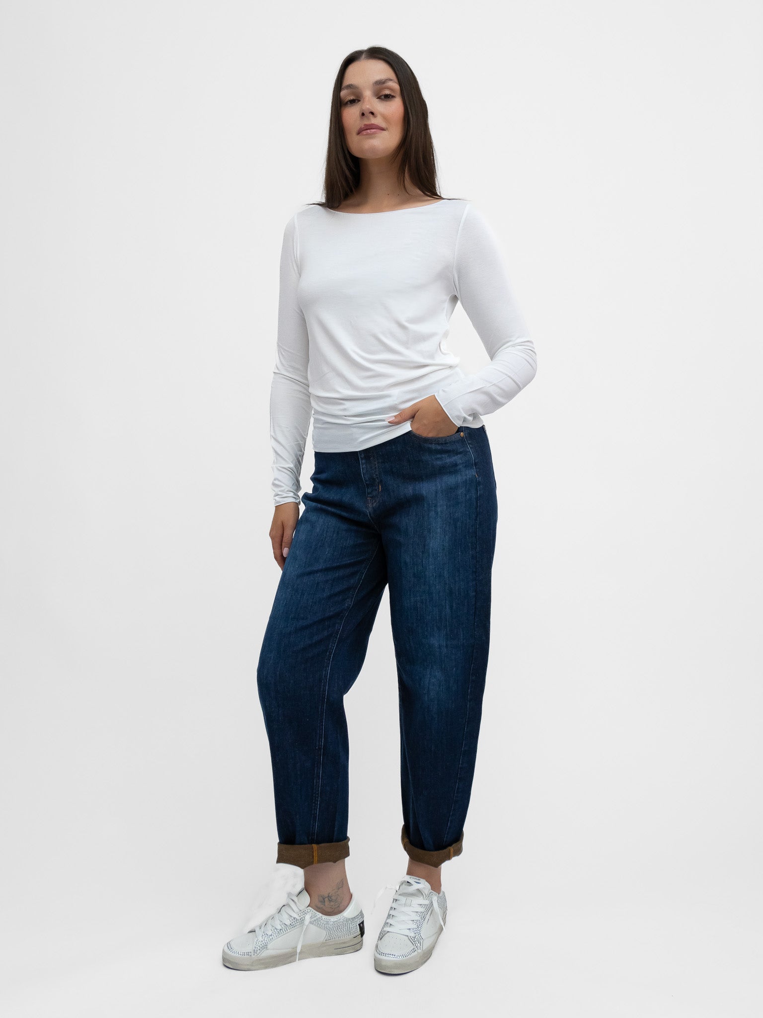 Raffaello Rossi Jeans Hanni 7/8 Jeans in Brownish Denim