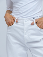 Raffaello Rossi Jeans Hanni Barrel Shape Jeans In White Denim From Raffaello Rossi