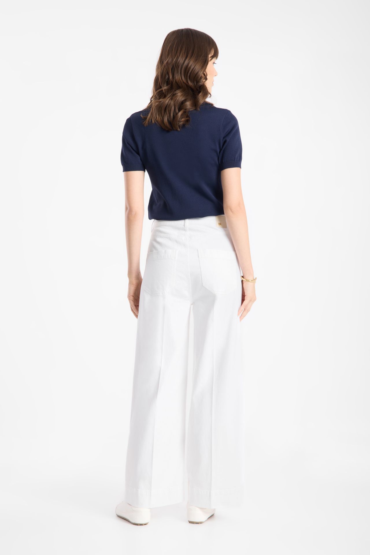 Raffaello Rossi Jeans Miru 6/8 Coloured Soft Denim in Off White