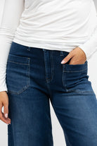 Raffaello Rossi Jeans Miru 6/8 Slouchy Denim Jeans in Dark Blue