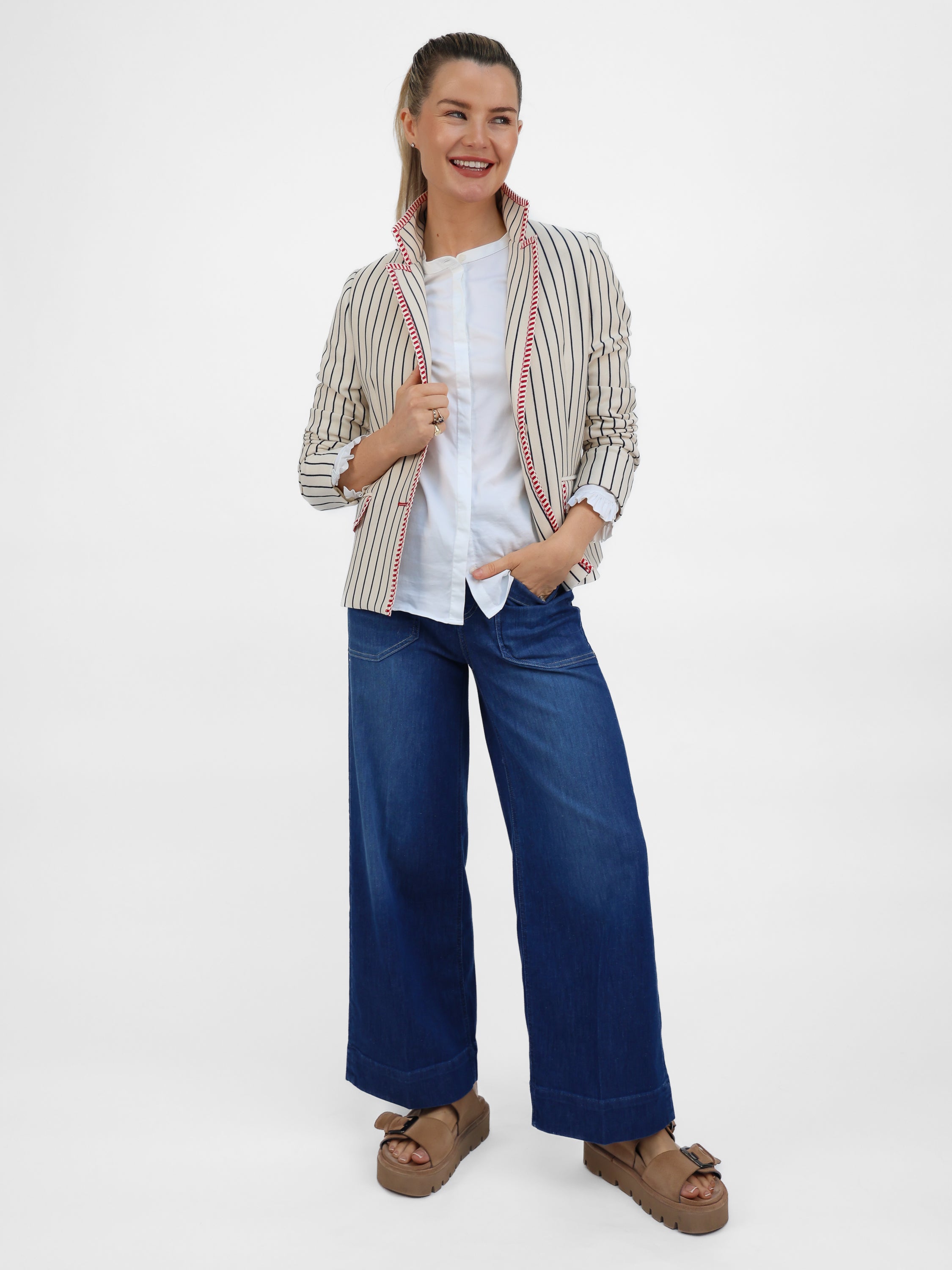 Raffaello Rossi Jeans Miru 6/8 Soft Touch Denim in Blue