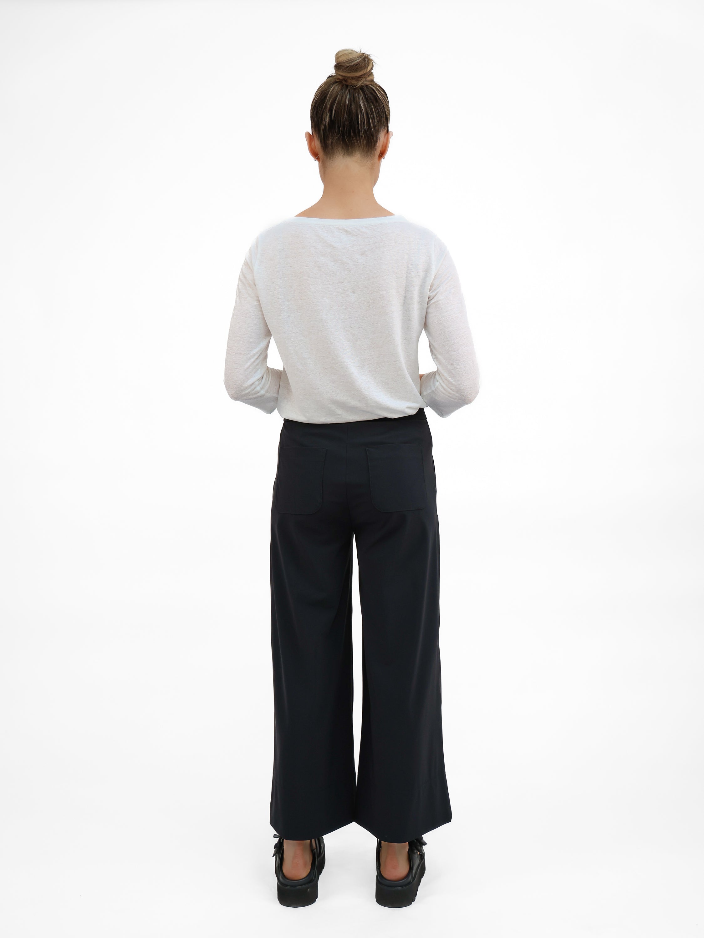 Raffaello Rossi Jeans Palina 6/8 Sport Hightech Jersey in Black