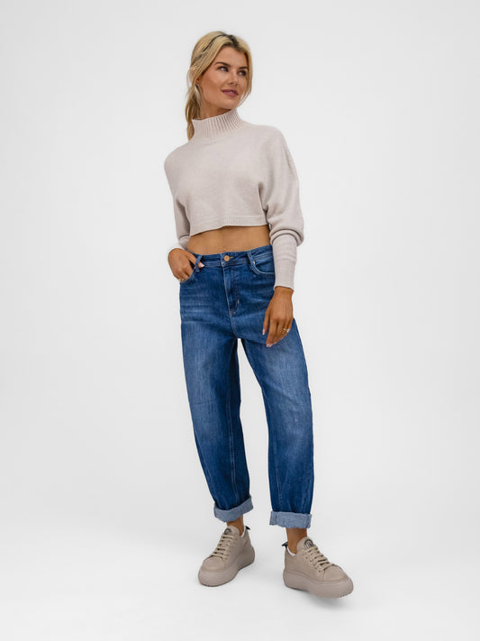 Raffaello Rossi Trousers Hanni Denim Barrel Shaped Jeans In Blue From Raffaello Rossi