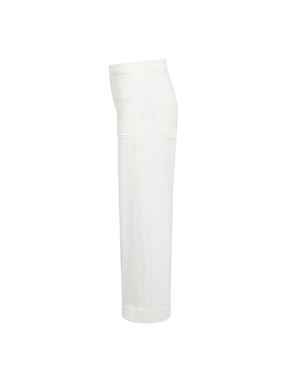 Raffaello Rossi Trousers Miru Wide Leg Jeans In White Denim From Raffaello Rossi