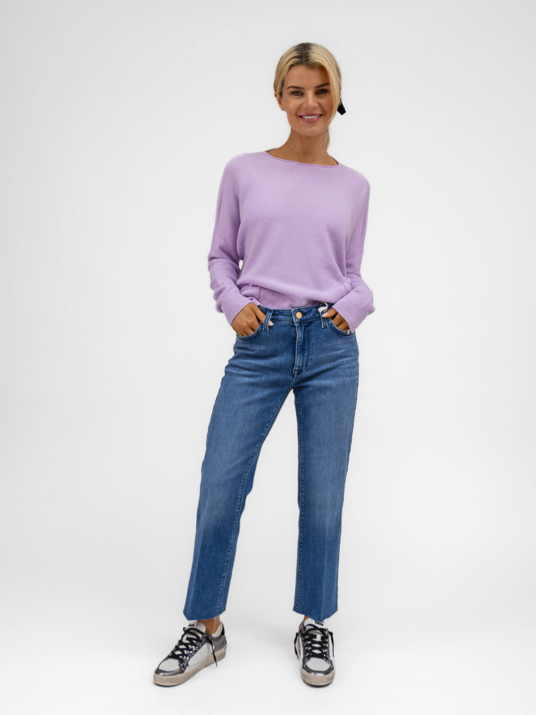 Raffaello Rossi Trousers Vic Cropped Denim Jeans In Blue From Raffaello Rossi