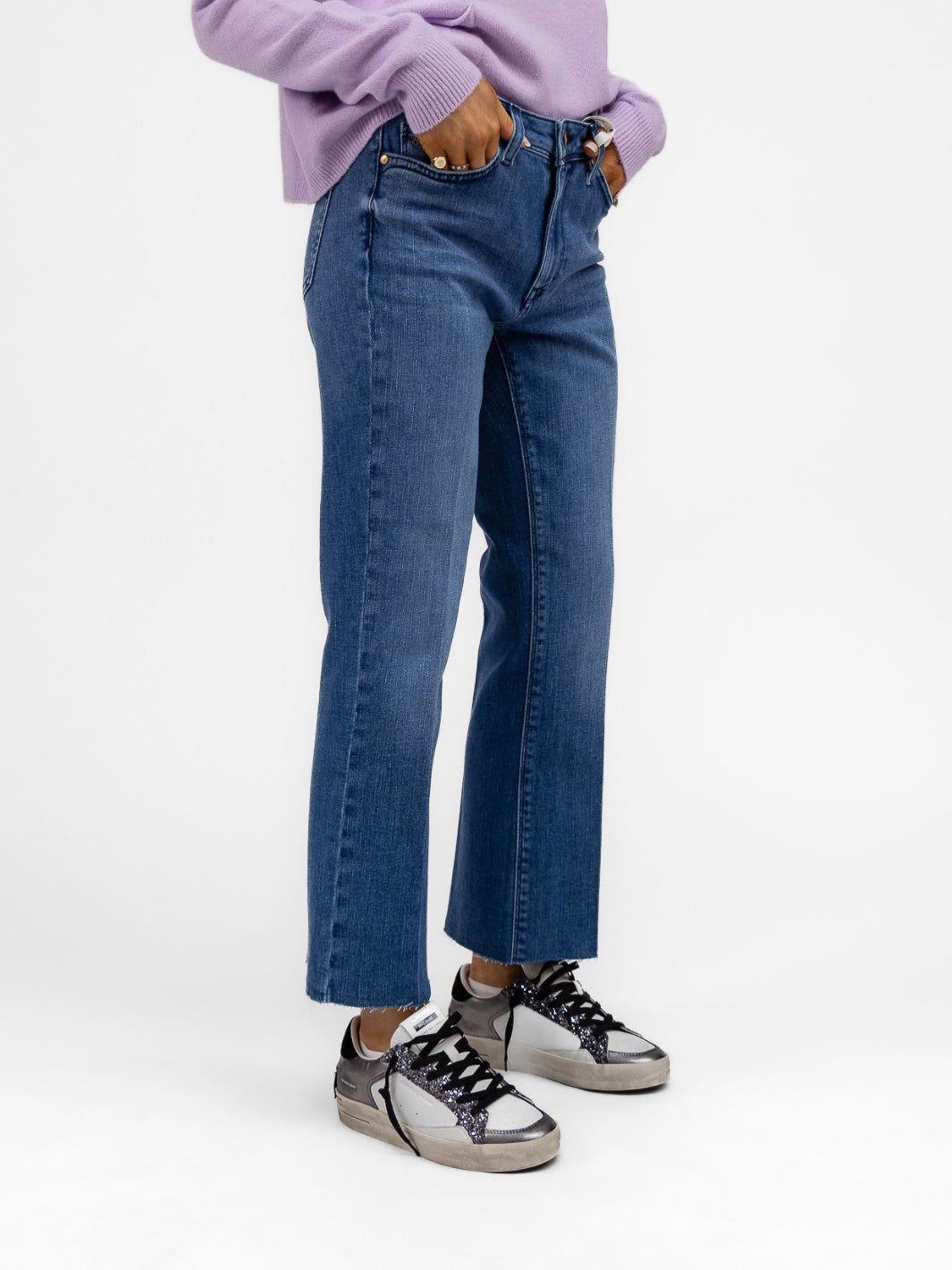 Raffaello Rossi Trousers Vic Cropped Denim Jeans In Blue From Raffaello Rossi