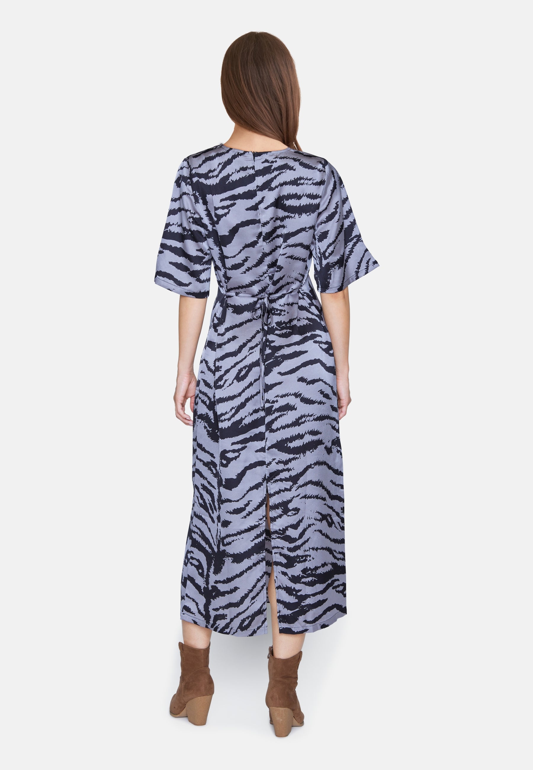 Sisters Point Dress Sisters Point Elisa Dress in Grey Zebra Print