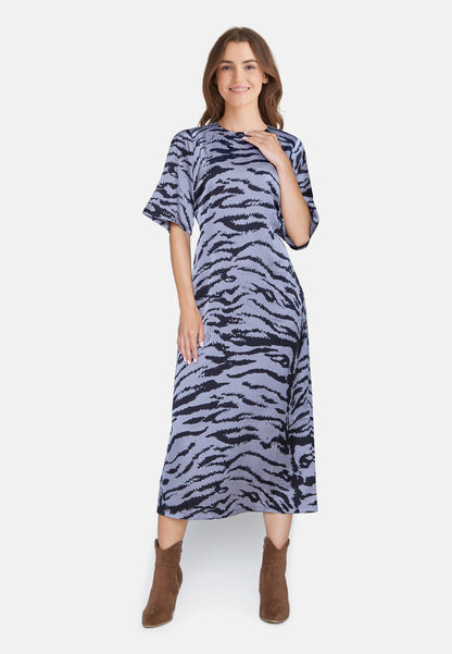 Sisters Point Dress Sisters Point Elisa Dress in Grey Zebra Print