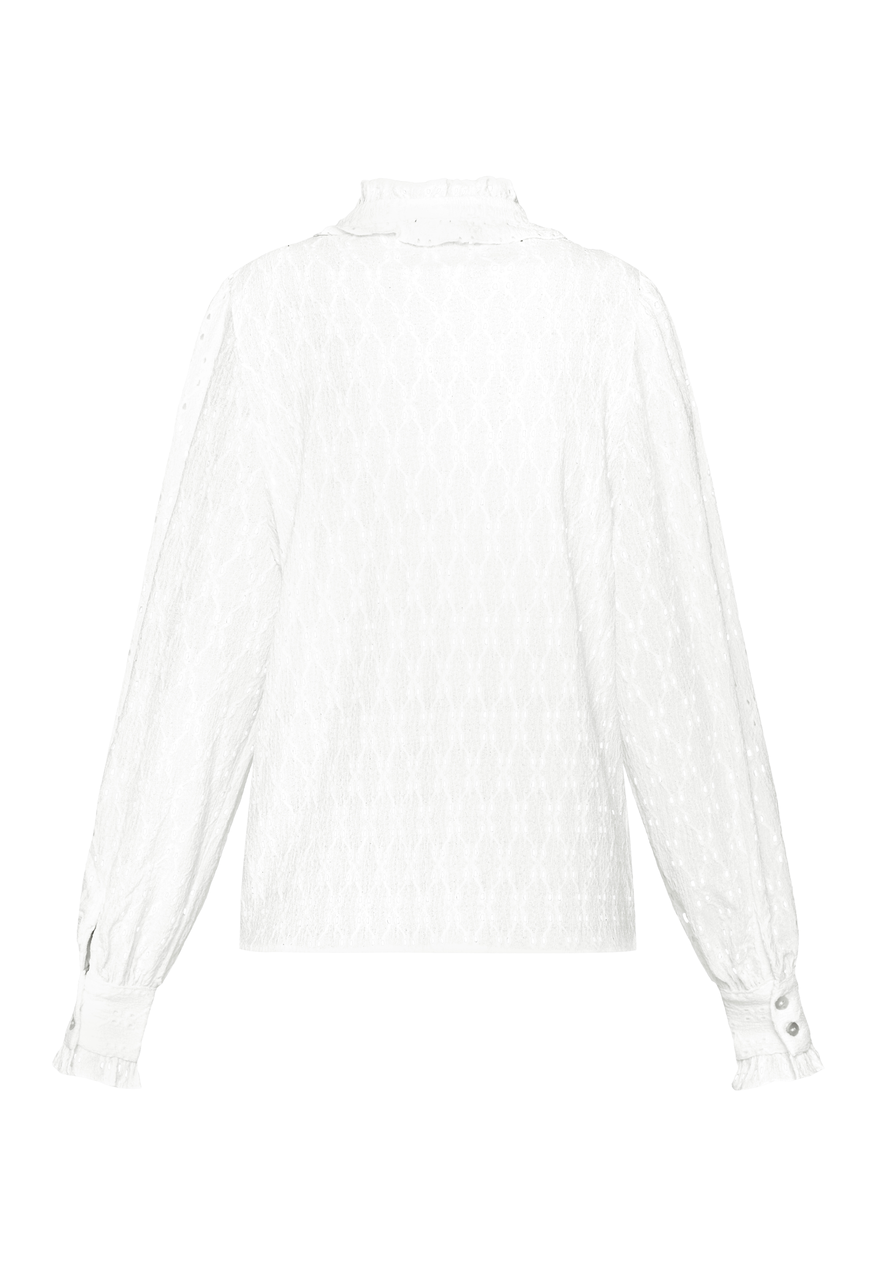 Sisters Point Shirt Sisters Point Eina Edwardian Style Button Top in Pearl White
