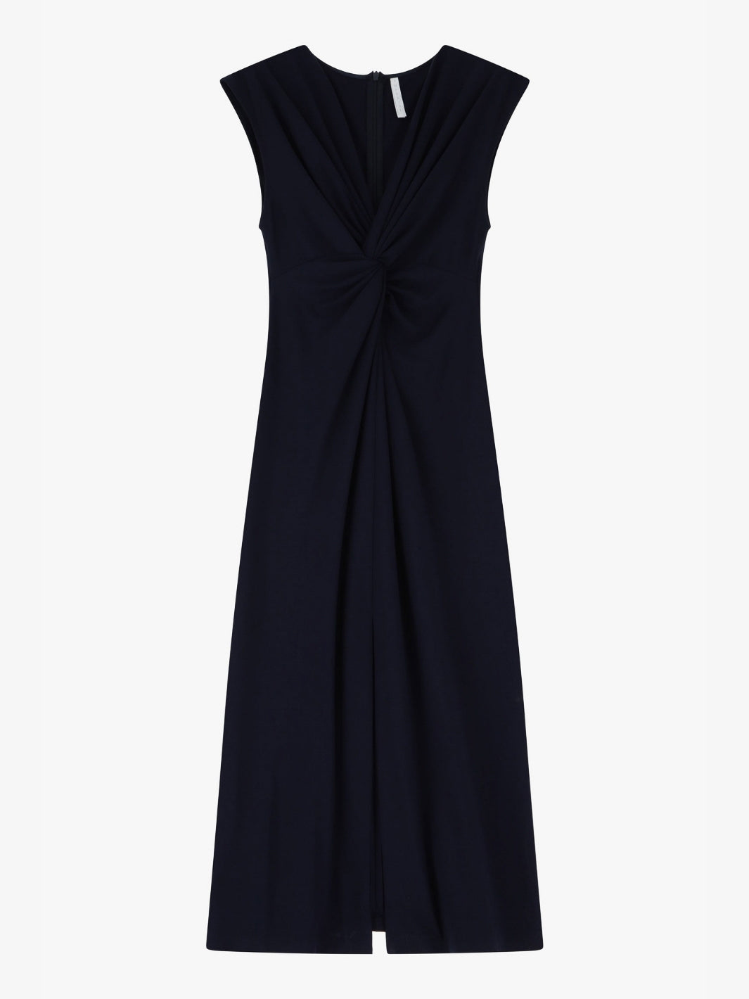 The Italian Collection Dress Knot Front Jersey Midi Dress In Black From The Italian Collection