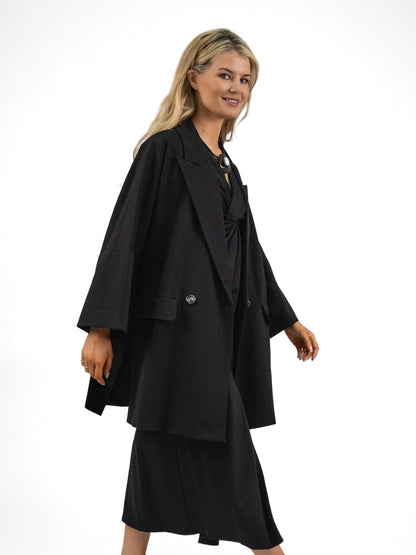 The Italian Collection Jacket Kimono Manteau Jacket In Black From The Italian Collection