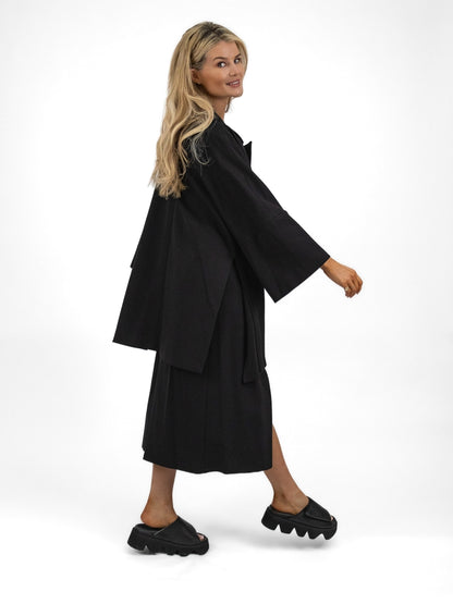The Italian Collection Jacket Kimono Manteau Jacket In Black From The Italian Collection