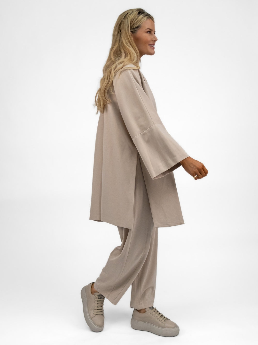 The Italian Collection Jacket Kimono Manteau Jacket In Sand From The Italian Collection