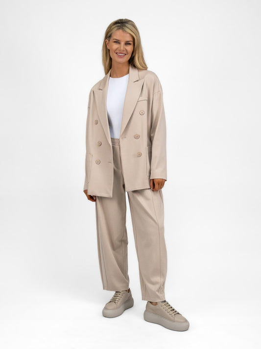 The Italian Collection Jacket Travel Blazer In Sand From The Italian Collection