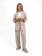 The Italian Collection Jacket Travel Blazer In Sand From The Italian Collection