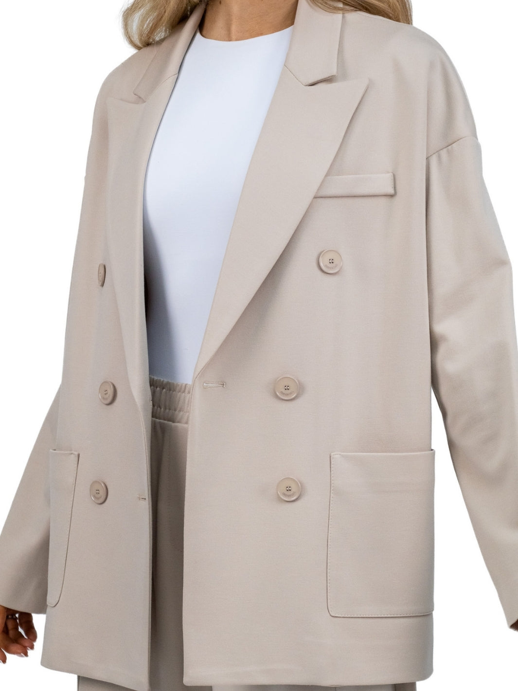 The Italian Collection Jacket Travel Blazer In Sand From The Italian Collection