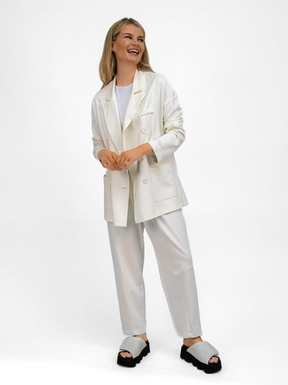 The Italian Collection Jacket Travel Blazer In Soft Cream From The Italian Collection