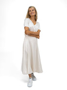 The Italian Collection Skirt Tulip A Line Satin Skirt In Champagne From The Italian Collection