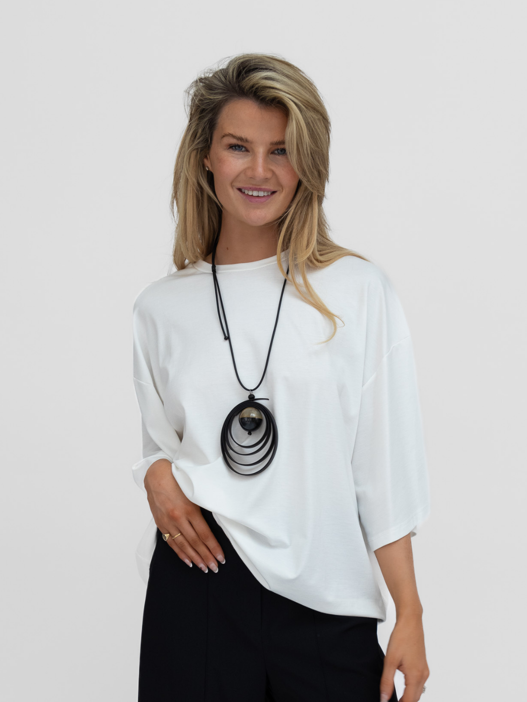 The Italian Collection Top Alva Travel T-Shirt In Soft White From The Italian Collection