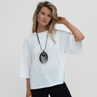 The Italian Collection Top Alva Travel T-Shirt In Soft White From The Italian Collection