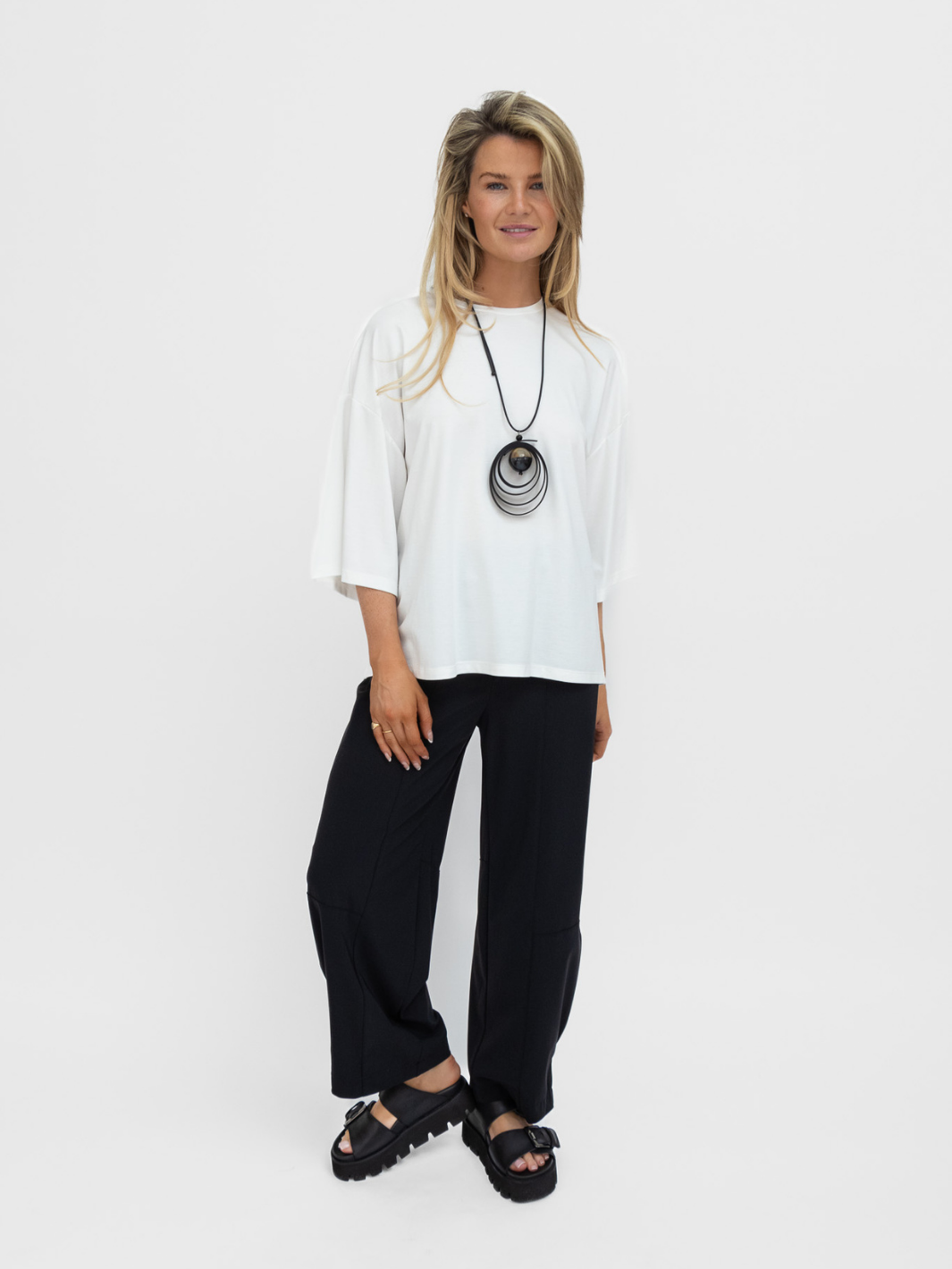The Italian Collection Top Alva Travel T-Shirt In Soft White From The Italian Collection