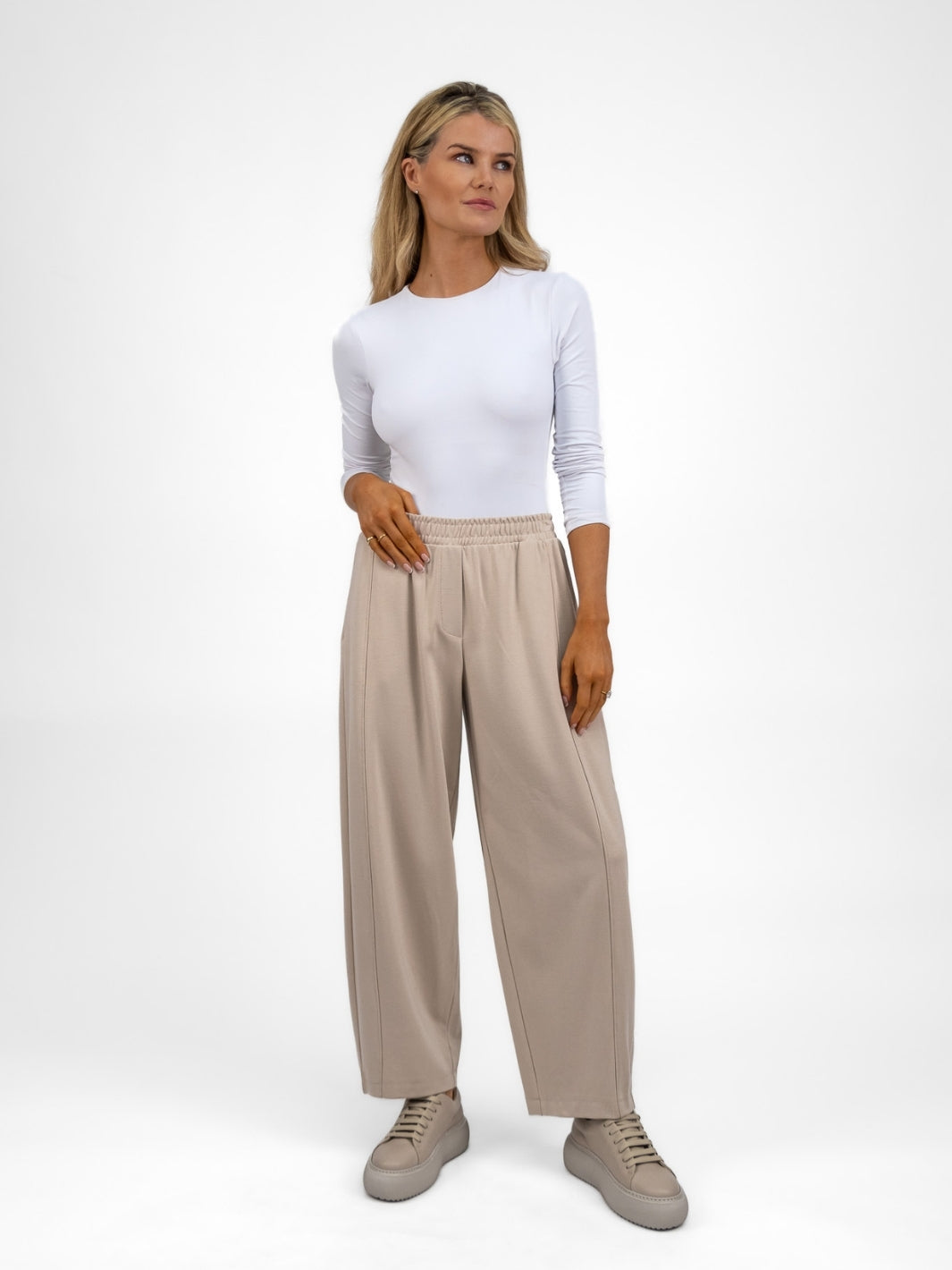 The Italian Collection Trousers Tokyo Trousers In Sand From The Italian Collection