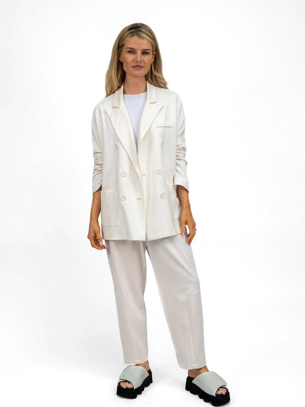 The Italian Collection Trousers Tokyo Trousers In Soft Cream From The Italian Collection