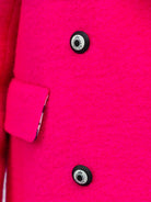 Vilagallo Coat Neon Wool Coat in Fuchsia