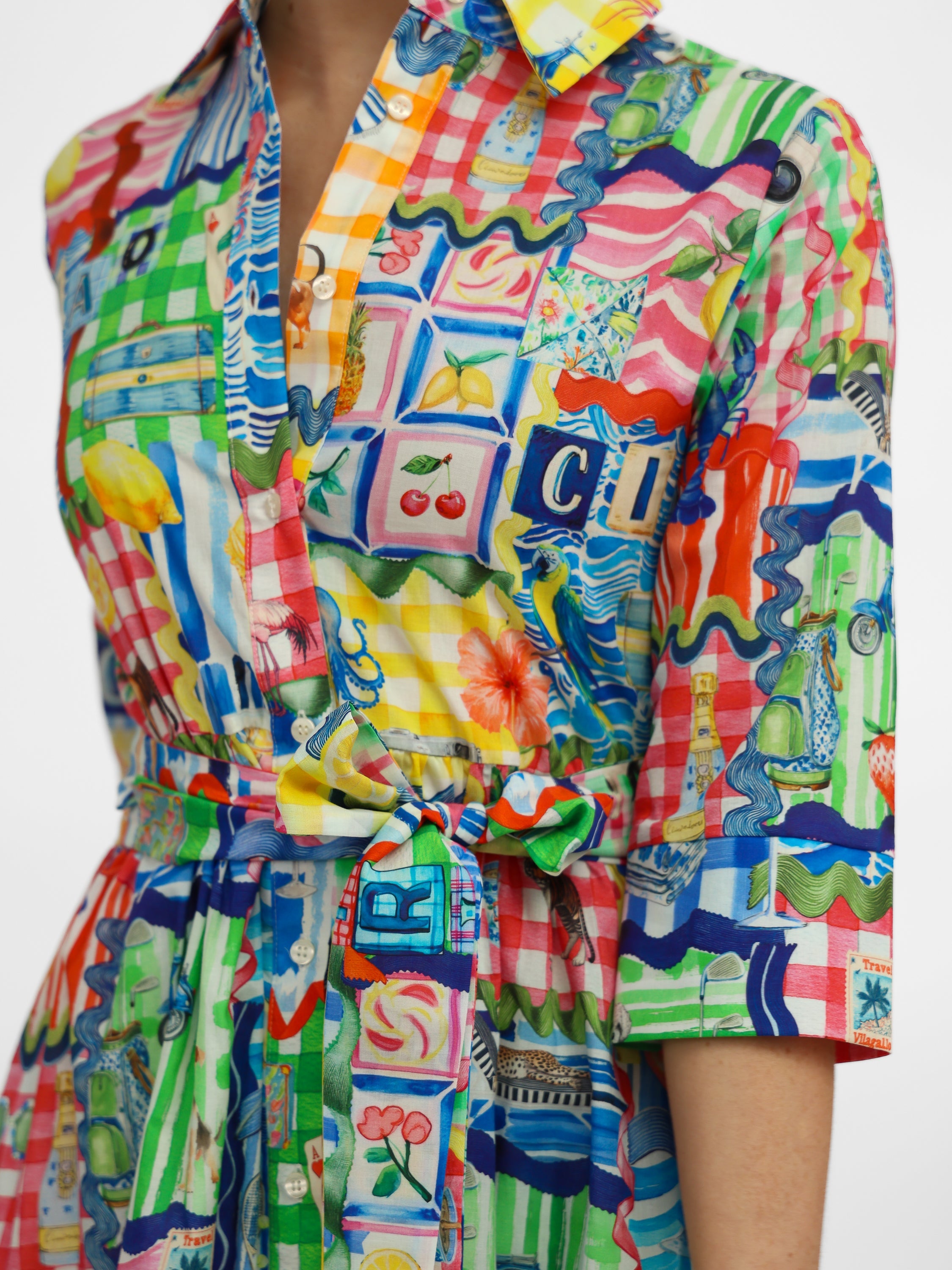 Vilagallo Dress Brenda Printed Capri Dress