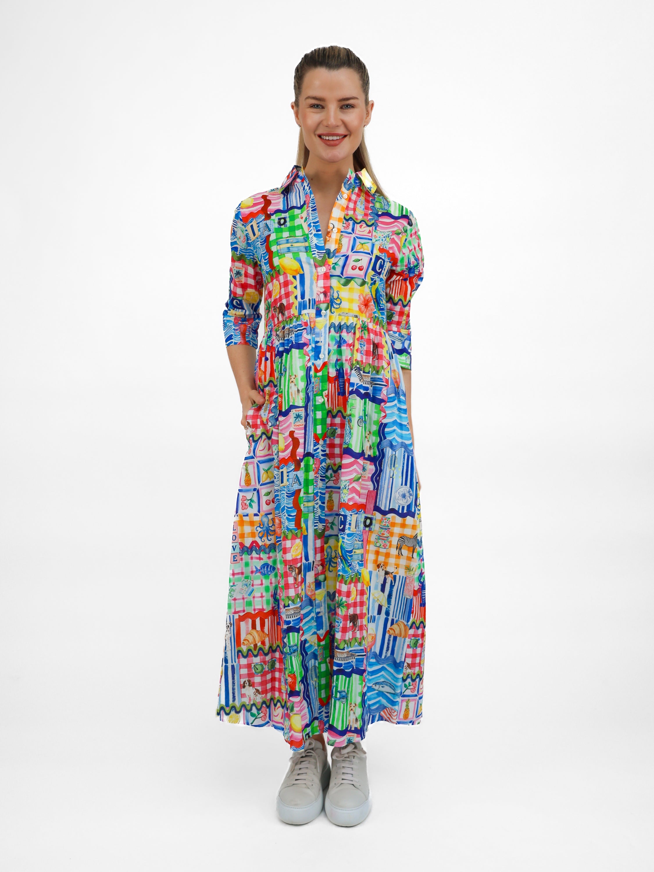 Vilagallo Dress Brenda Printed Capri Dress