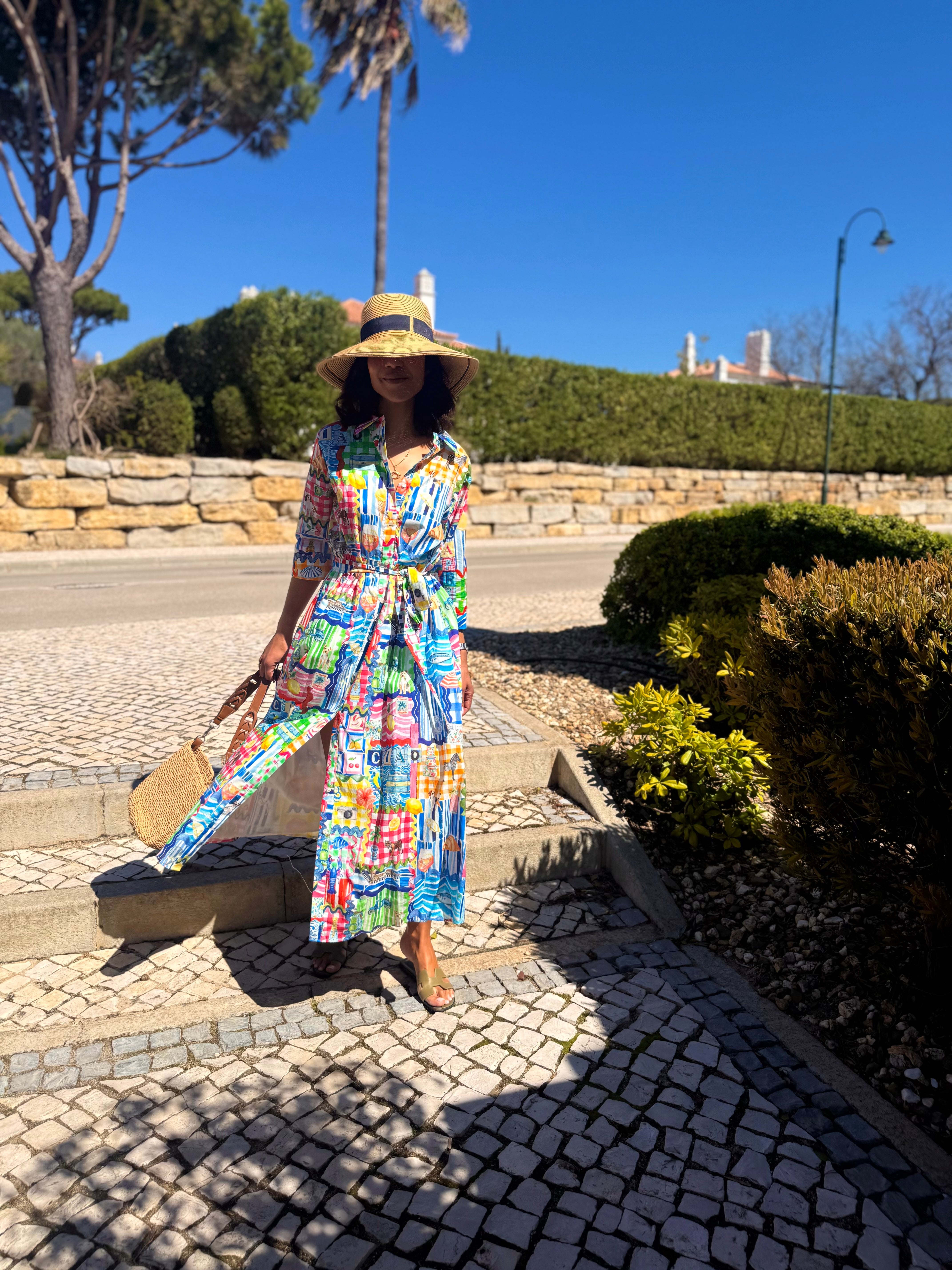 Vilagallo Dress Brenda Printed Capri Dress