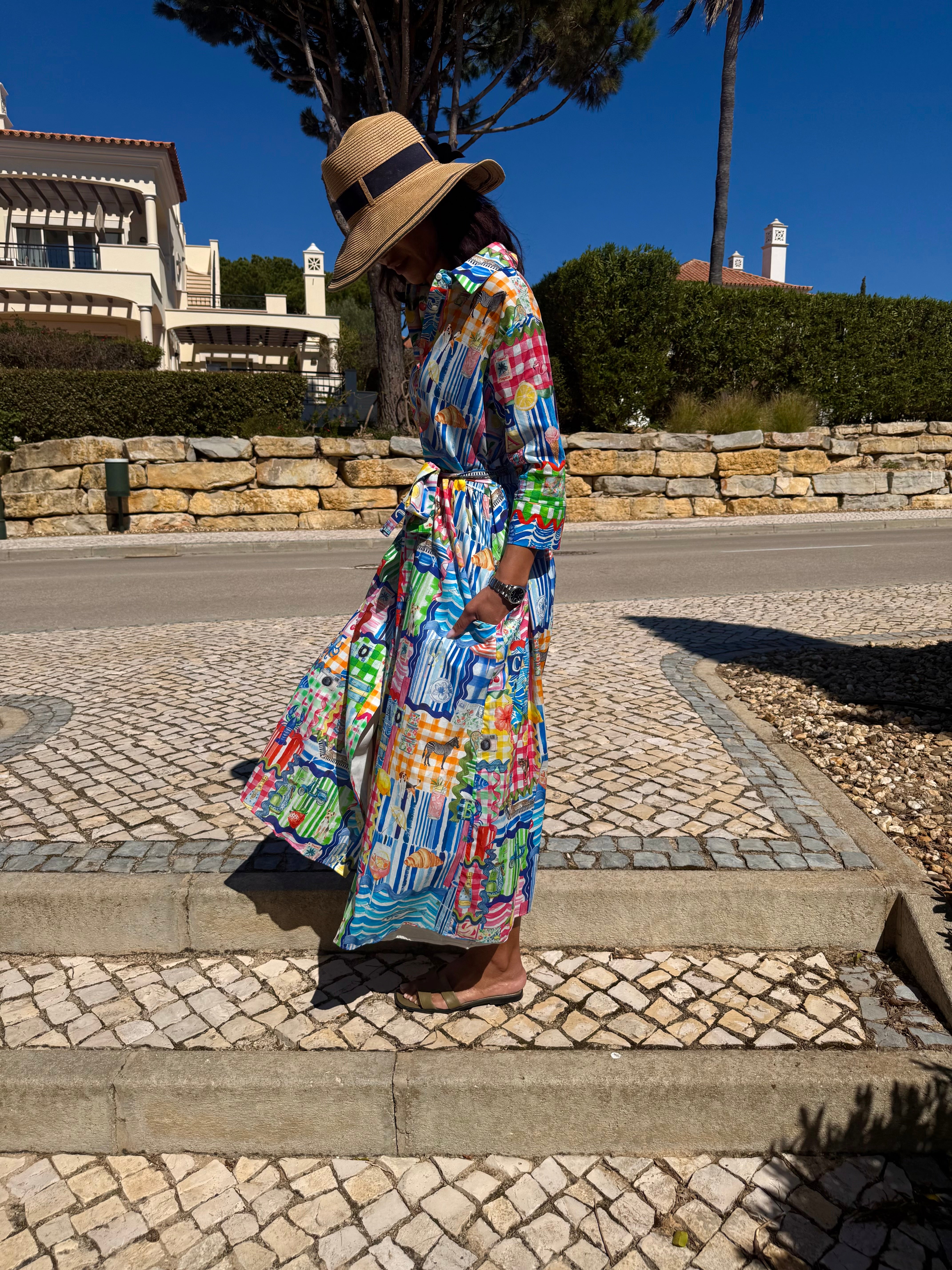 Vilagallo Dress Brenda Printed Capri Dress