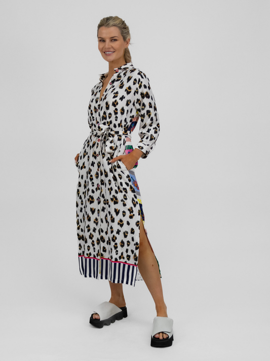 Vilagallo Dress Leopard Print Midi Dress VELLO From Vilagallo