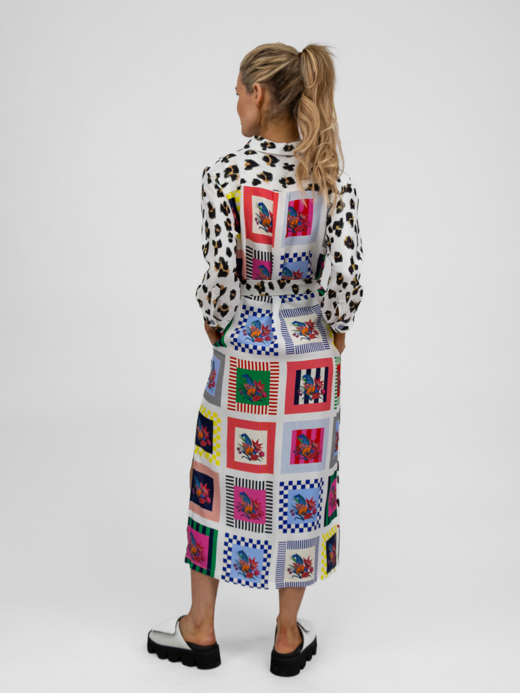 Vilagallo Dress Leopard Print Midi Dress VELLO From Vilagallo