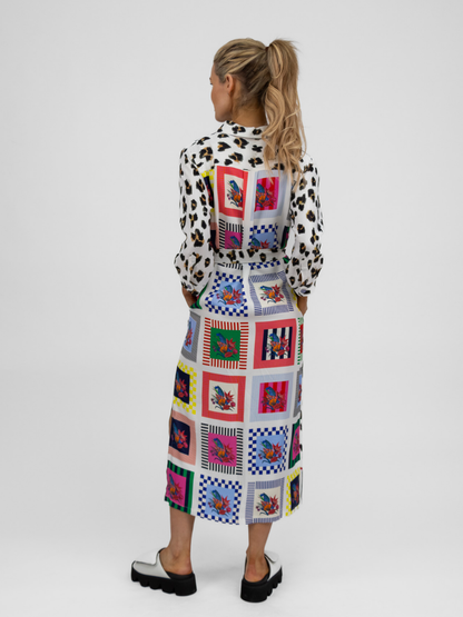 Vilagallo Dress Leopard Print Midi Dress VELLO From Vilagallo