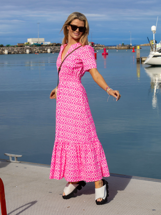 Vilagallo Dress Maxi Dress Velei In Pink From Vilagallo