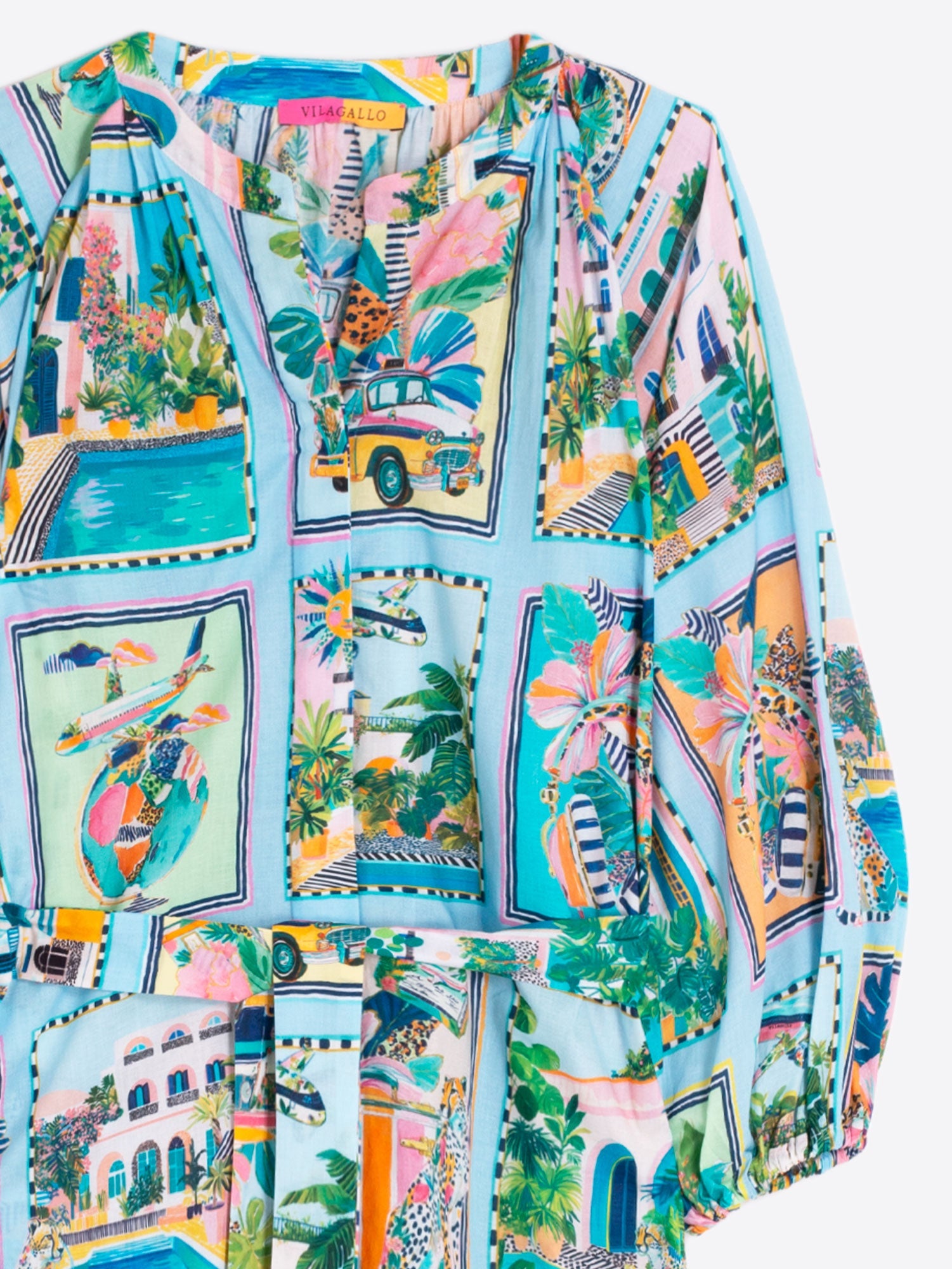 Vilagallo Dress Sole Voile Print Dress