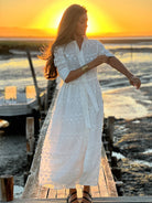 Vilagallo Dress White Embroidered Dress