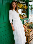 Vilagallo Dress White Embroidered Dress