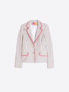 Vilagallo Jacket Nuria Pinstripe Blazer in Cream