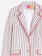Vilagallo Jacket Nuria Pinstripe Blazer in Cream
