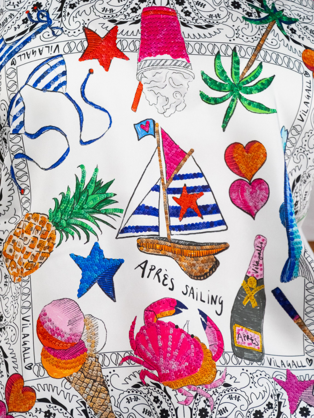 Vilagallo T Shirt Bandana Print KEIRA T-Shirt From Vilagallo