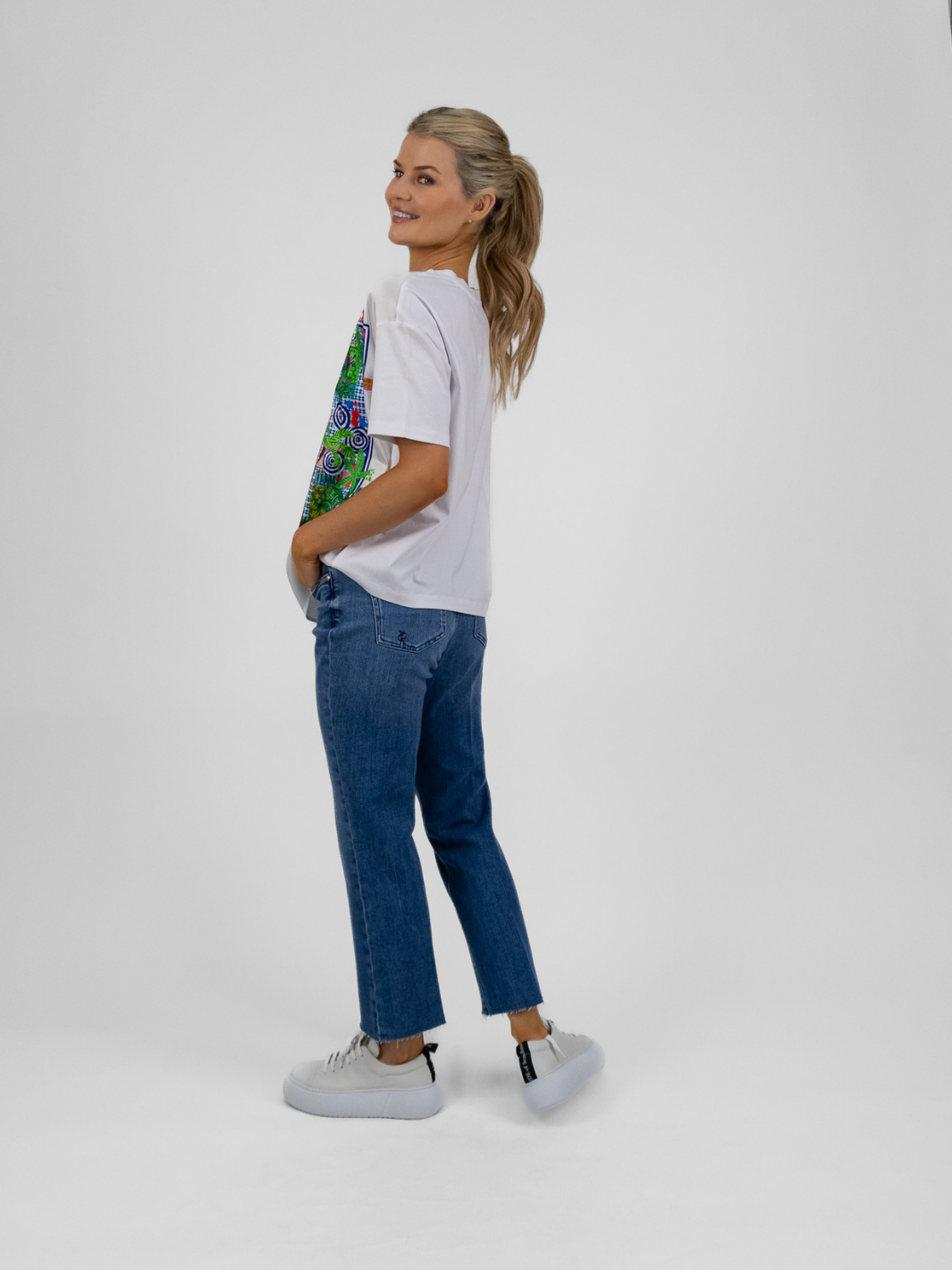 Vilagallo T Shirt Piscina Print KEIRA T-Shirt From Vilagallo
